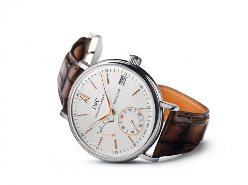 IWC Schaffhausen Portofino Hand Wound Eight Days with brown leather strap