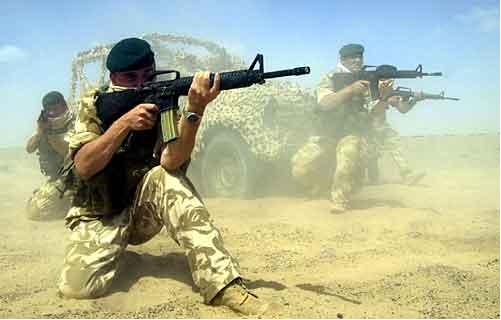 Royal Marines in action