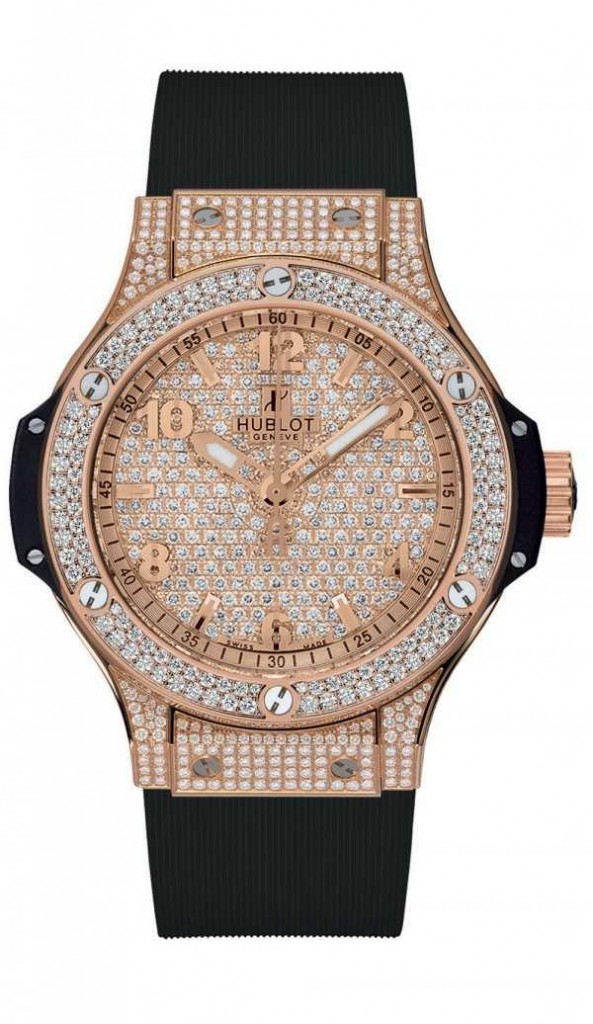Hublot Big Bang Gold Black Full Pave