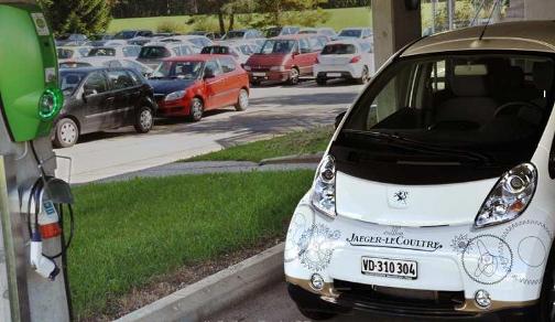 JLC car at electric recharging station