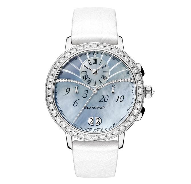 Blancpain Chronograph Large Date white strap
