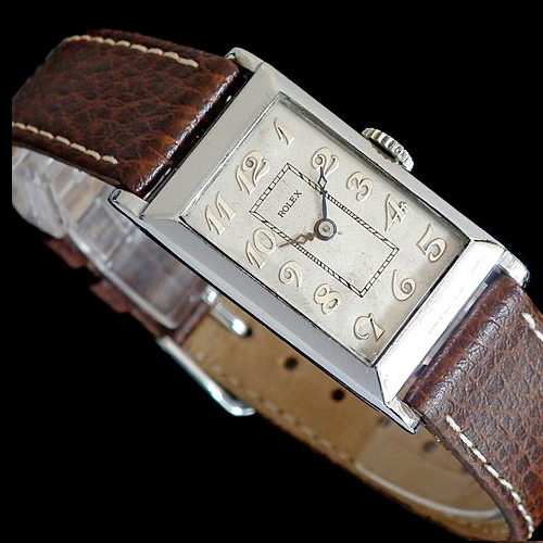 Rolex Art Deco Chromed Tank Watch