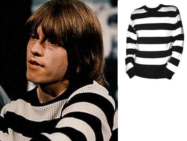 Brian Jones and the black and white striped jumper