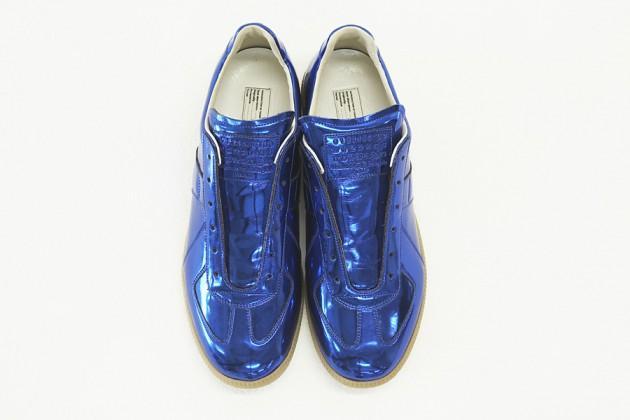 Maison Martin Margiela Electric Blue Metallic Replica Sneakers