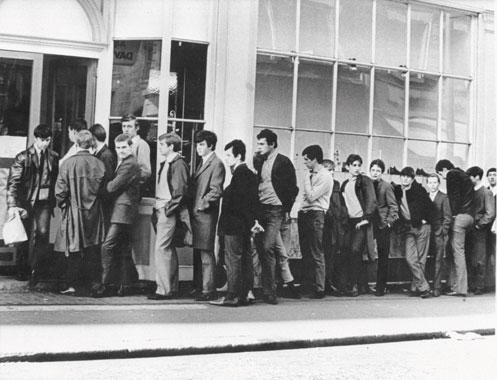 A queue for Beatle Boots