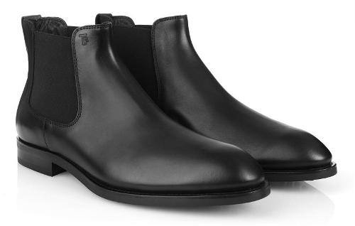 Tod's black Chelsea boots