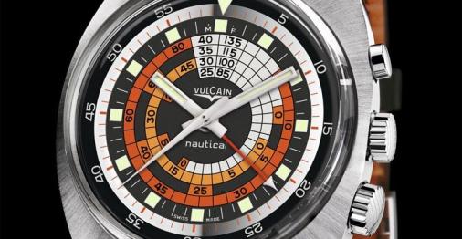 Vulcain Nautical Seventies dial close up
