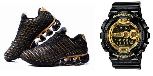 Adidas Porsche Design Sport Bounce Black Gold and Casio G-Shock