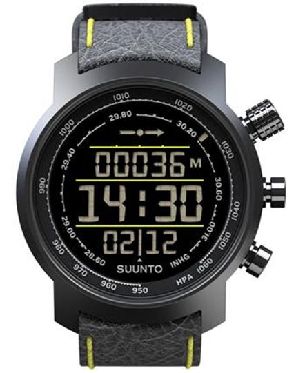 Suunto Elementum Terra Negative Black Yellow Leather Watch
