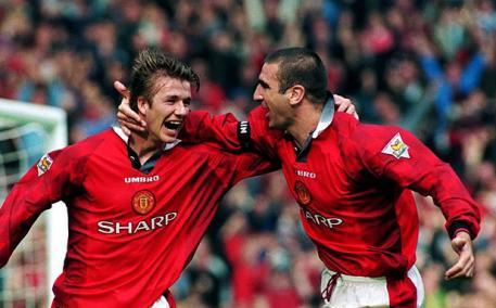 David Beckham and Eric Cantona