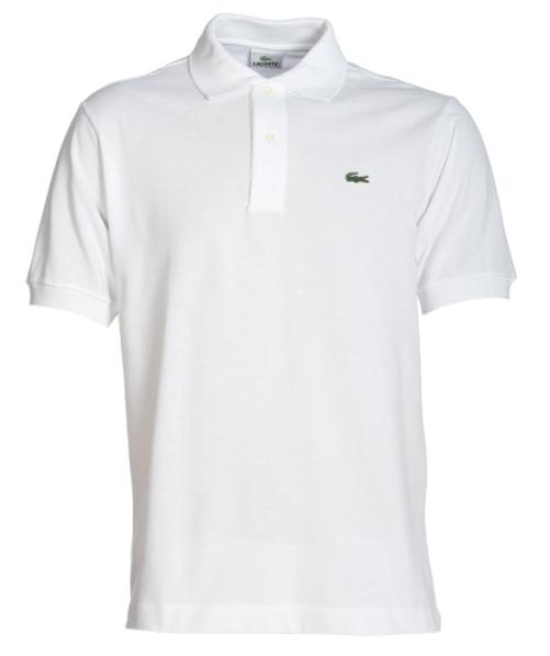 Lacoste 1212 White Pique Polo 