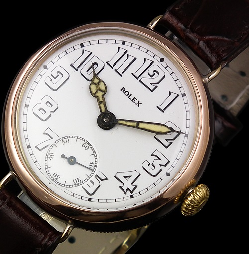 WWI watch white porcelain face