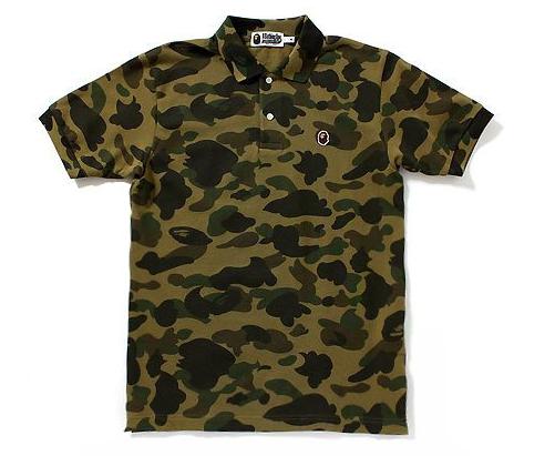 A Bathing Ape Apesta 1st Camo Polo Shirt