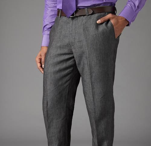 Flat front tailored trousers