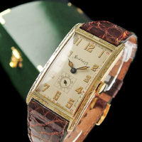 Moser Art Deco gold watch - 1920