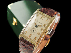 Moser Art Deco gold watch - 1920