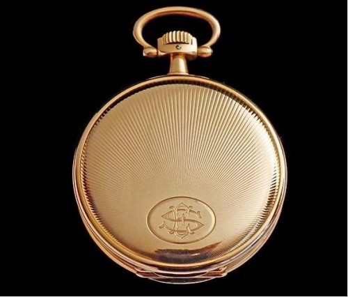 1895 Art Nouveau gold diamond pocket watch