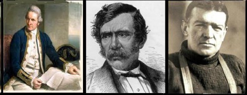 Captain Cook, Dr. Livingstone and Ernest Shackleton