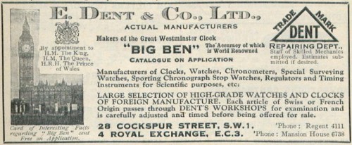 Dent 1930s advertisement