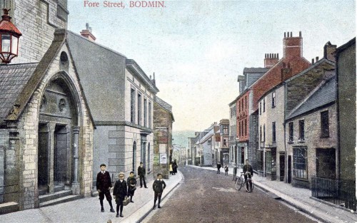 Early photograph of Fore Street, Bodmin