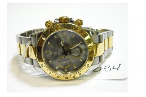 Rolex Daytona, Two Tone, Round Silver Colored Dial