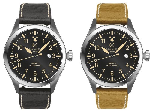 Christopher Ward C8 Pilot Mark II black dial