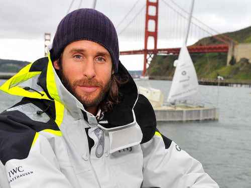 David de Rothschild wearing IWC white watch jacket