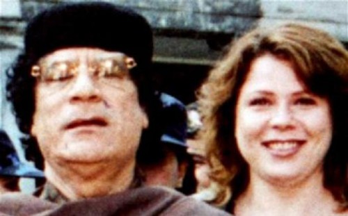 Miss Balinskaya with Colonel Gaddafi