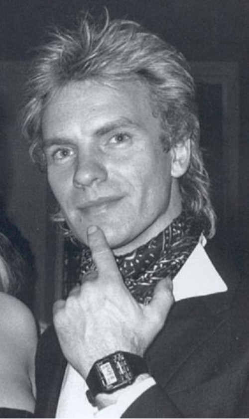 Sting with Casio 100 jogging watch Sting with Casio 100 jogging watch