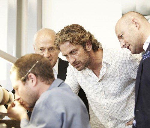 Roger Dubuis CEO George Kern, Gerard Butler and COO Claude Vuilleme