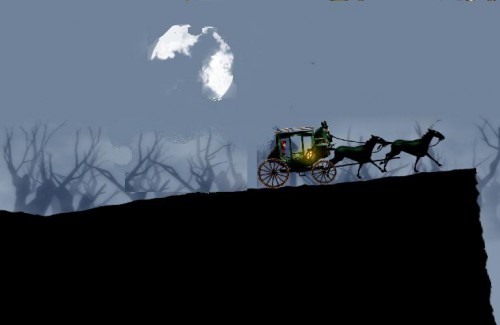 The ground beneath the carriage gave way and they plunged into a pool of icy water