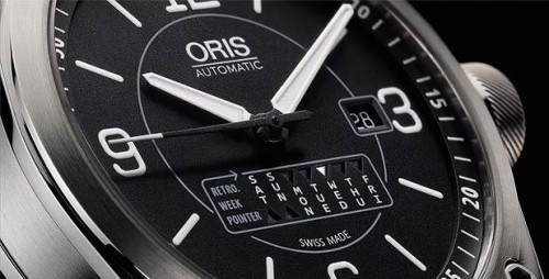 Oris BC4 Retrograde Day close up
