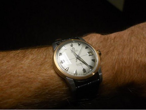 Omega Constellation on suntanned wrist