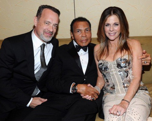 Tom Hanks, Muhammad Ali and Rita Wilson