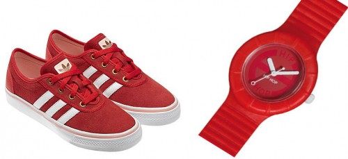 Adidas trainers with Hip Hop watch