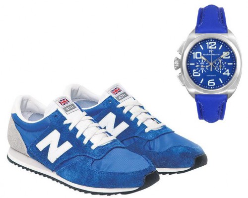 New Balance trainers with Technomarine Men's US Navy Chronograph