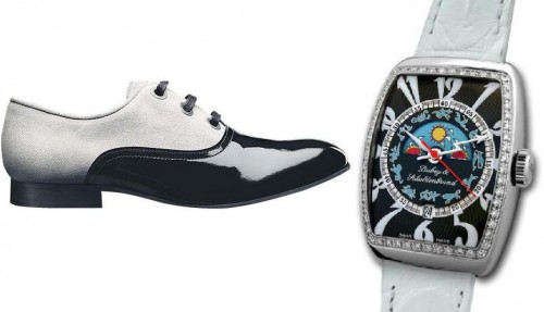 Mr. Hare two tone evening shoe with Dubey & Schaldenbrand Olympe watch