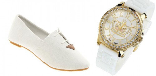 White shoe with Juicy Couture watch
