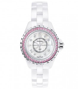 Chanel J12 White Pink Sapphires