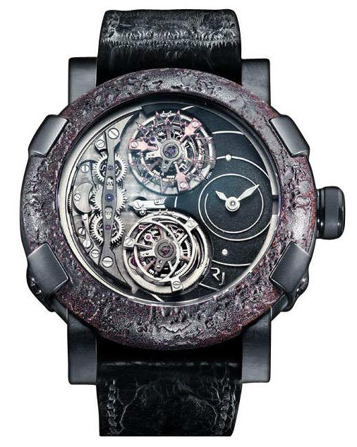 YPCAI: Romain Jerome Titanic-DNA Dual Tourbillon Night And Day Spiral Watch