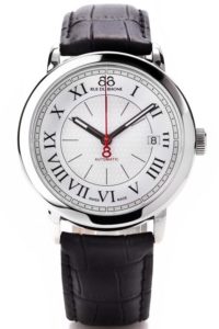88 Rue de Rhone Black Leather Strap Watch