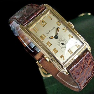 Moser 1920s 18ct Gold Art Deco Watch